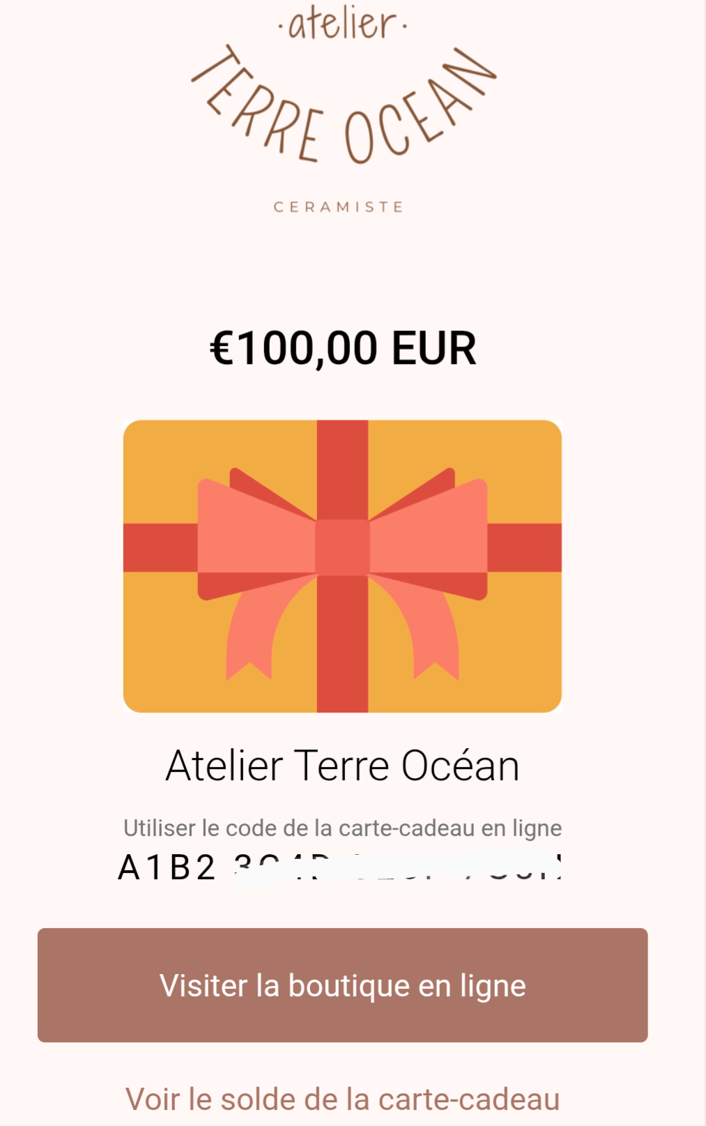 La carte cadeau