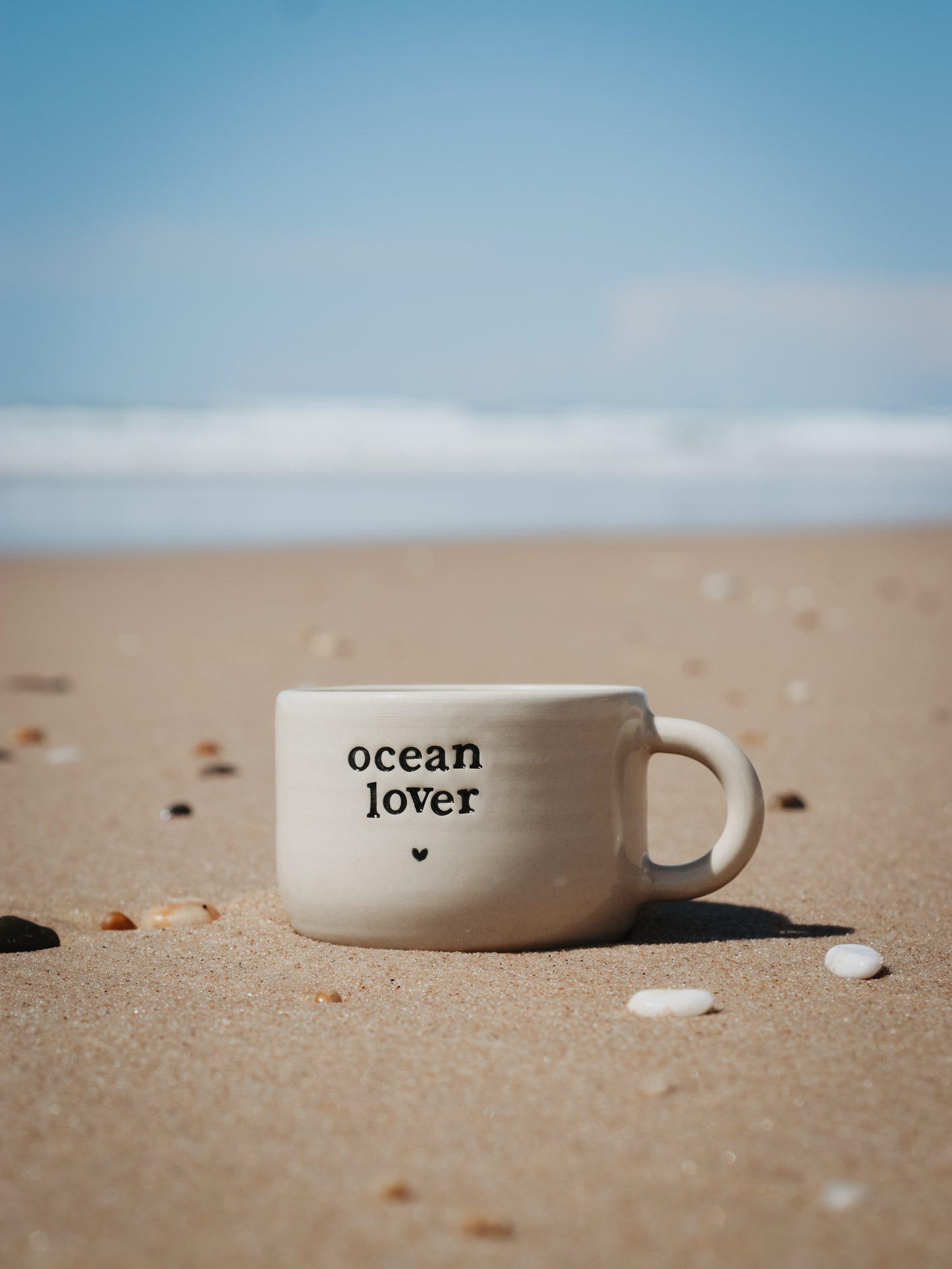 tasse céramique artisanale personnalisée avec message ocean lover